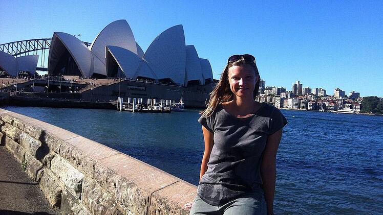 Die futuristische Gebäudekonstruktion der Sydney Opera ist eines der beliebtesten Fotomotive in der größten Stadt Australiens. Der Schnappschuss fürs Album war für Julia Titus natürlich Pflicht. Foto: privat