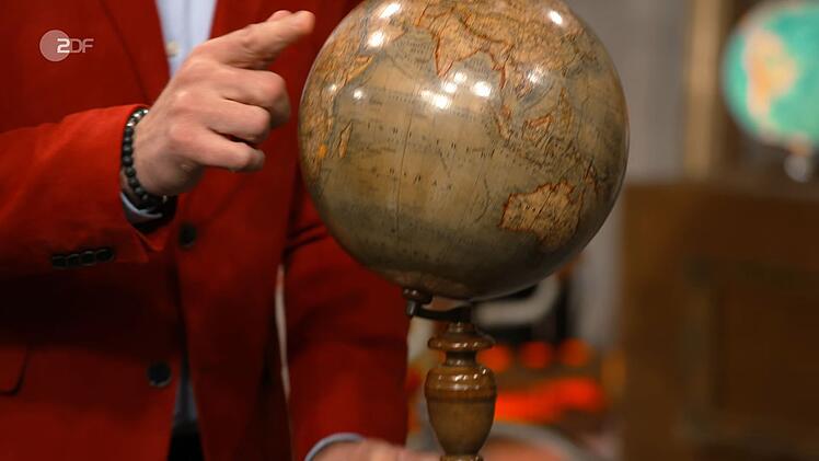 Der Pappmach&eacute;-Globus von Ludwig Julius Heymann aus der Zeit zwischen 1885 und 1891 war 400 bis 450 Euro wert.