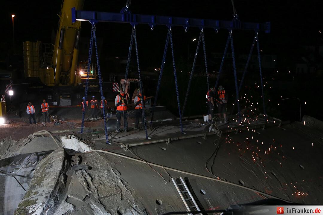 Brückenabriss in Kronach