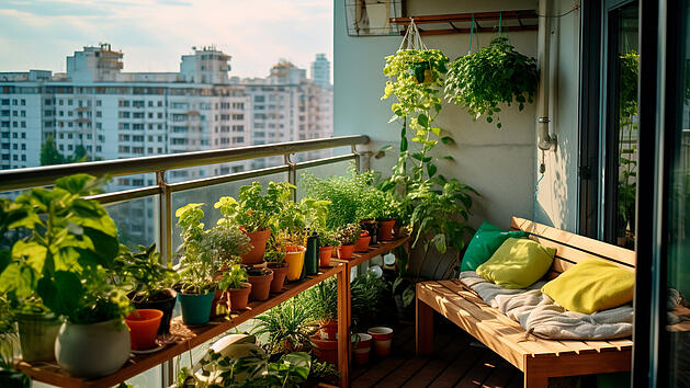 Blumen auf dem Balkon