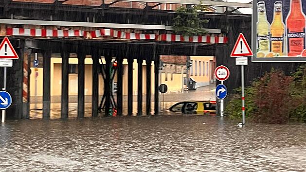 Gewitter und Starkregen &uuml;ber &uuml;ber Bamberg und Franken