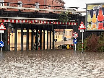 Gewitter und Starkregen über über Bamberg und Franken
