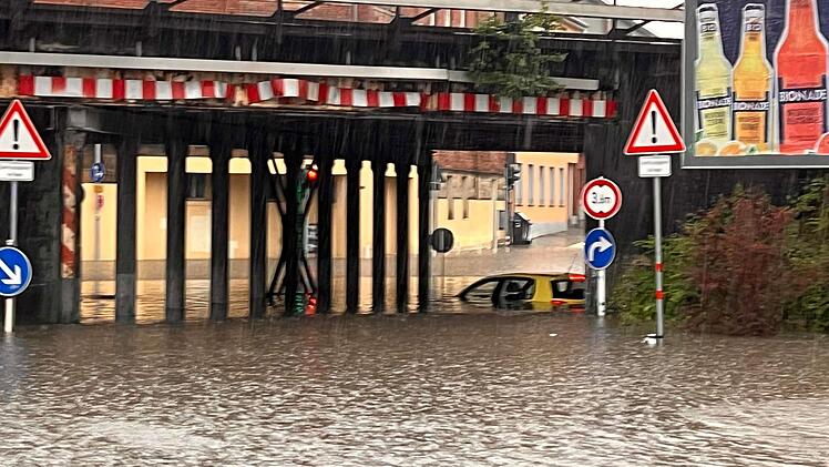 Gewitter und Starkregen über über Bamberg und Franken