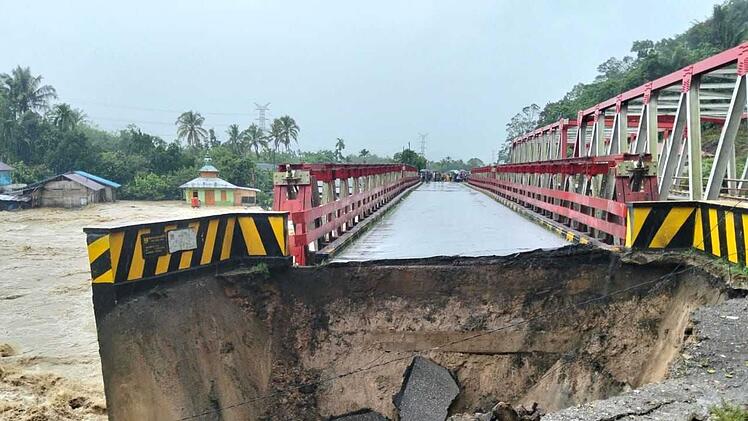 Hochwasser auf Sumatra