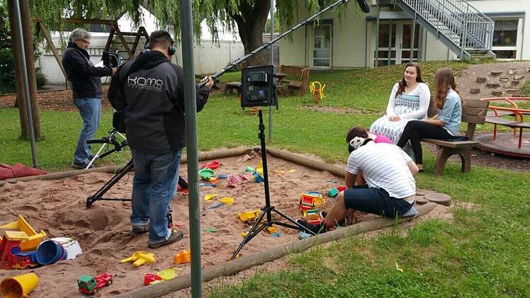 Dreharbeiten für das Video der Kulmbacher Bank. Foto: privat