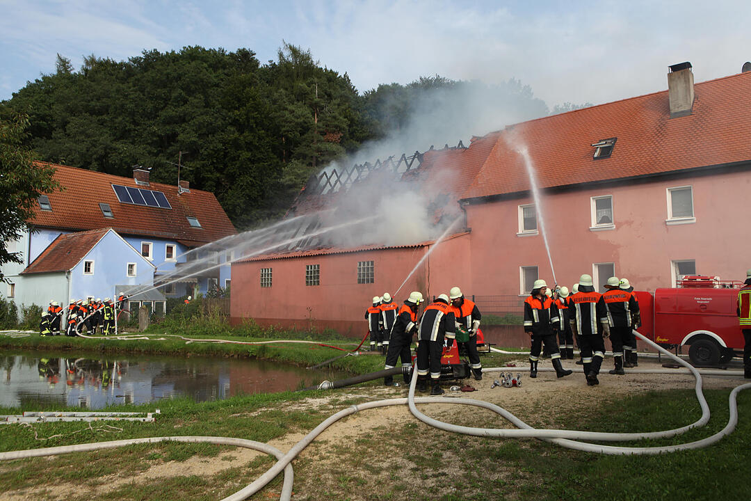 Herpersdorf bei Ansbach: Scheune abgebrannt