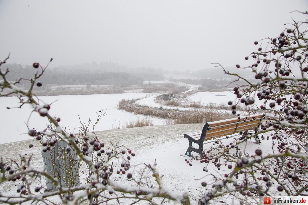 Erster Schneefall im Coburger Land