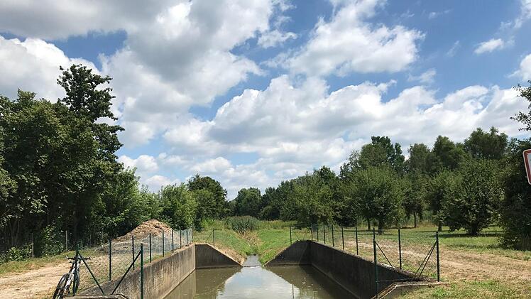 Das Wasser im Sendelbach ist sauber. Trotzdem wurden in diesem  Sandfang rund 100 tote Fische angetrieben.  M. Wehner