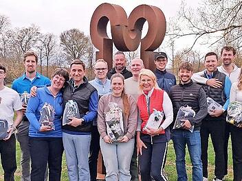 Die Sieger des Golfturniers.