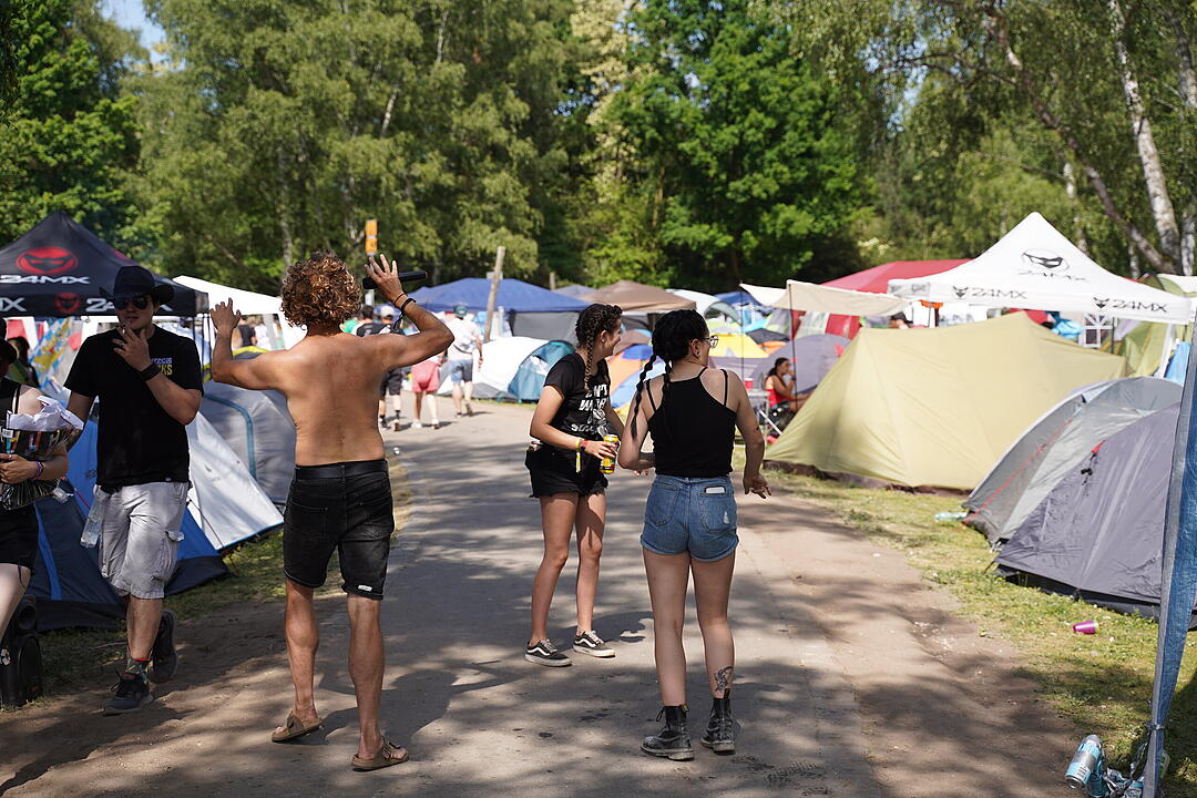 Bestes Wetter und super Stimmung beim Camping
