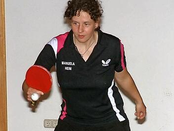 Manuela Heim von der TS Kronach blieb beim 8:3-Sieg in der Oberfrankenliga gegen den TTC Mannsgereuth in ihren drei Einzeln und im Doppel ohne Niederlage. Foto: Hans Franz