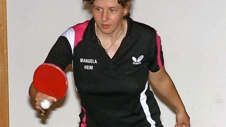 Manuela Heim von der TS Kronach blieb beim 8:3-Sieg in der Oberfrankenliga gegen den TTC Mannsgereuth in ihren drei Einzeln und im Doppel ohne Niederlage. Foto: Hans Franz