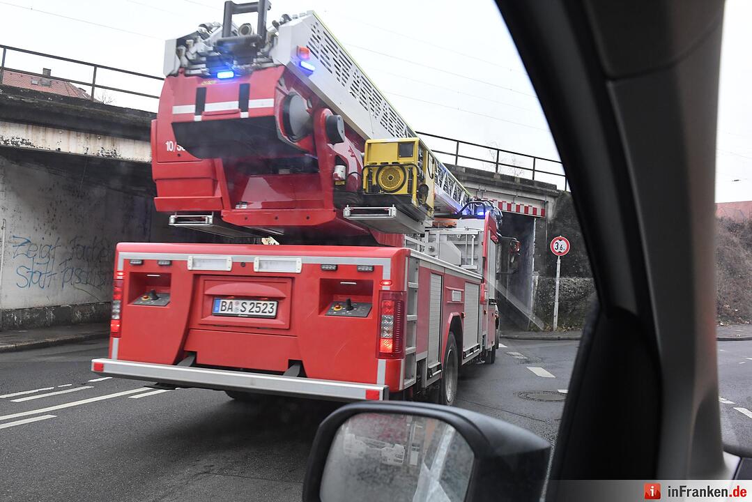 Dachstuhlbrand in der Geisfelder Straße in Bamberg