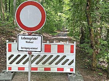 Die Stadt Bad Kissingen hat den Promenadeweg wegen Windwurfs aus Sicherheitsgründen gesperrt.