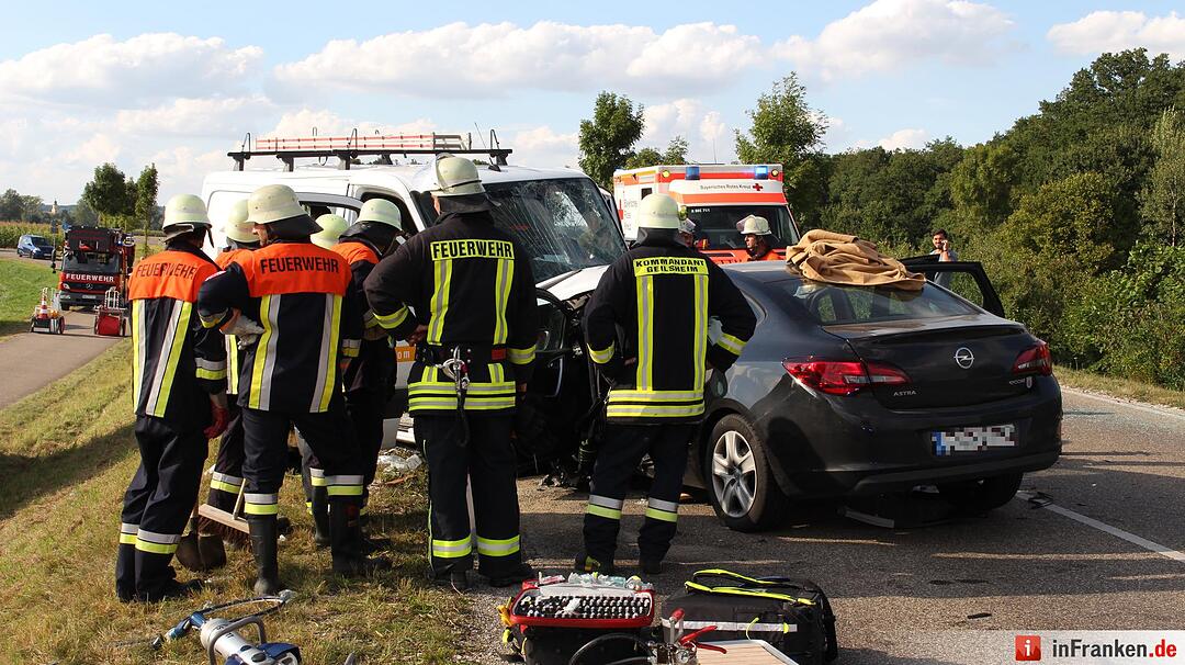 Unfall bei Wassertrüdingen im Landkreis Ansbach