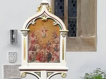 Das Wallfahrtsbild der Pfarrei wurde in den letzten Wochen von Rüdiger Brehm aufwendig renoviert.