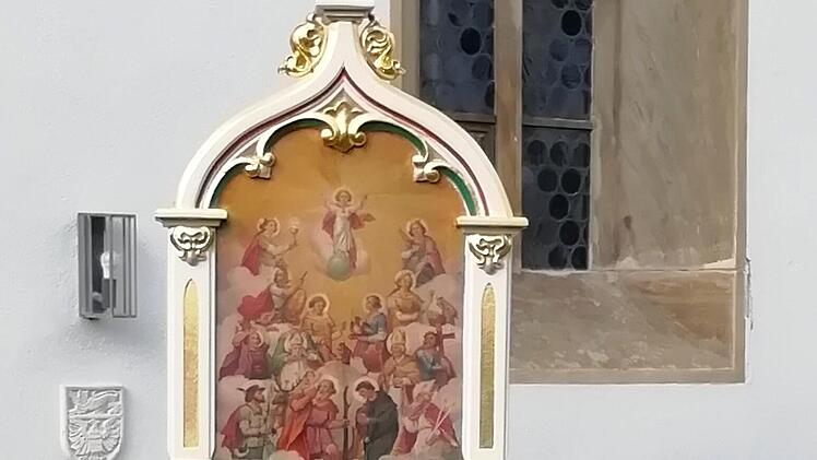 Das Wallfahrtsbild der Pfarrei wurde in den letzten Wochen von Rüdiger Brehm aufwendig renoviert.