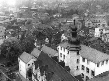 Blick vom Torm der Coburger Morizkirche Richtung CasimirianumFoto: CT-Archiv