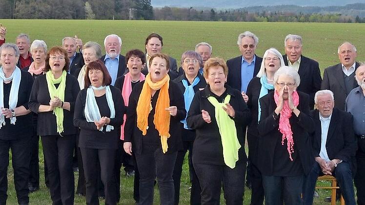 Die Chorgemeinschaft Heinersreuth-Ködnitz mit ihrer Leiterin Lisa Stenglein (rechts)  Foto: privat