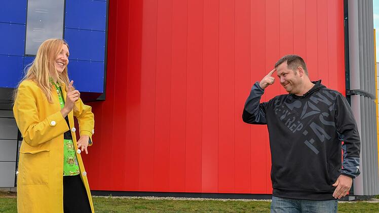 Demokratin Cara Koehler und Republikaner Ryan Evans Ronald Rinklef