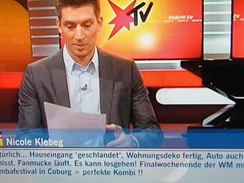 Moderator Steffen Hallaschka verlas in der Sendung die besten Zuschriften; die von Nicole Klebeg wurde sogar noch eingeblendet.