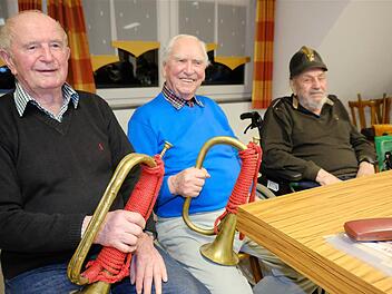 Ludwig Fürst (von links), Werner Faust und Bruno Koberstein erinnerten sich an alte Zeiten. Foto: Gerd Schaar