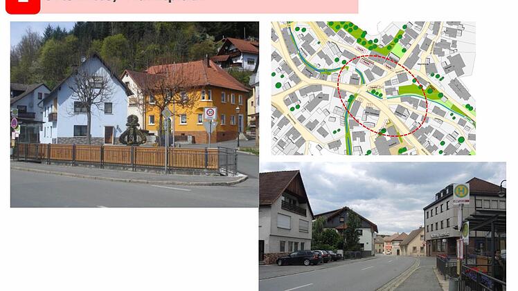 Die Ortsmitte soll umgestaltet werden. Grafik: Valier/Schramm