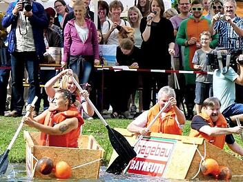 Nach der erfolgreichen Premiere im letzten Jahr gibt es auch heuer wieder ein Sautrog-Rennen beim Trebgaster Seefest. Foto: Dieter Hübner