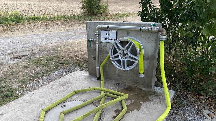 Die Wasserzapfstelle im Seeshofer Tal bei Hammelburg.