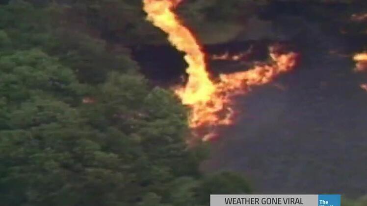 So zeigt "The Weather Channel" den Feuernado auf seiner Facebook-Seite. Foto: Screenshot