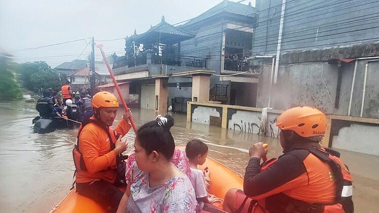 Überflutungen auf Bali