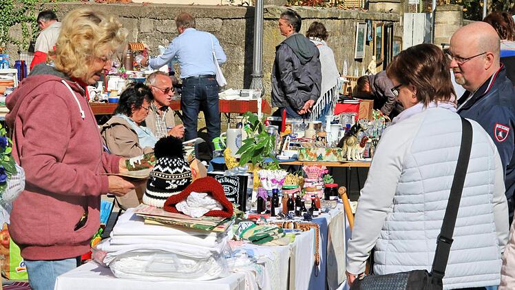 Beim Flohmarkt gab es wirklich so gut wie alles zu kaufen, von gebrauchter Kleidung über Porzellan bis zu Büchern und Zeitschriften. Foto: Dieter Britz