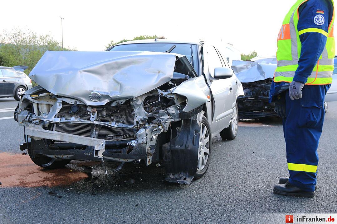Unfall mit vier Autos bei Möhrendorf