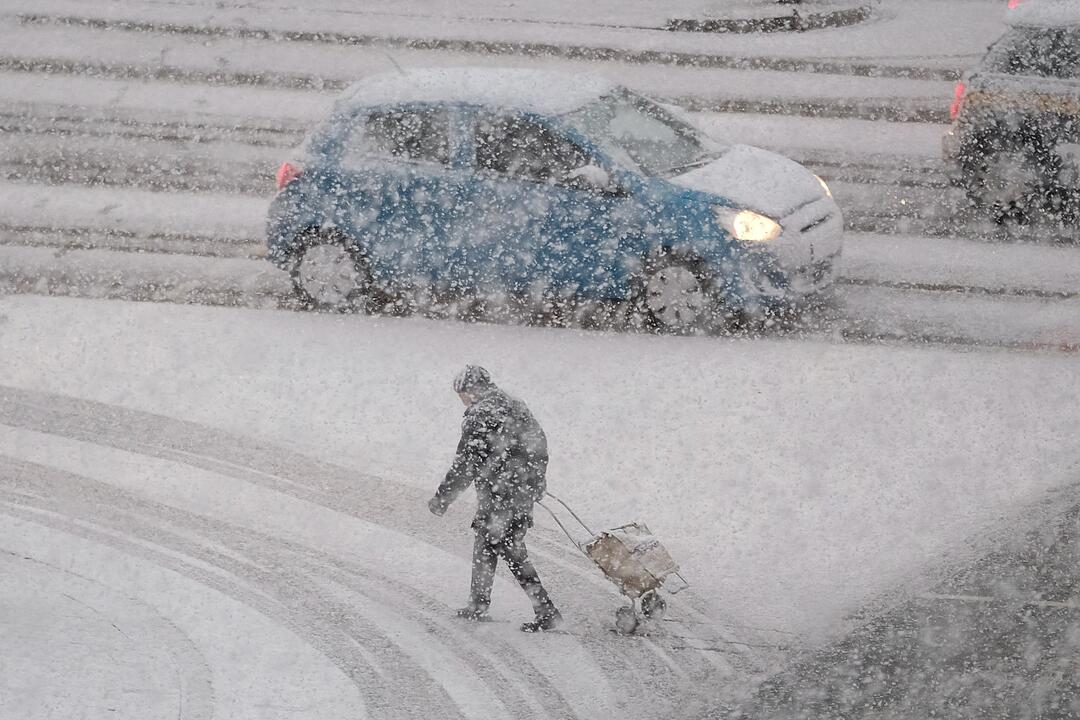 Starker Schneeschauer in Nürnberg