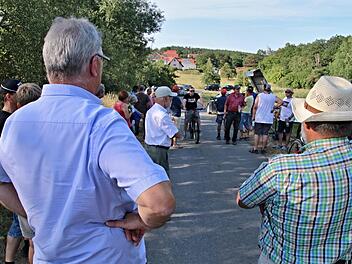 Im Vorfeld des Bürgerentscheids hatte es bereits Proteste gegen den geplanten Solarpark bei Buch gegeben.  Foto: Helmut Will/Archiv
