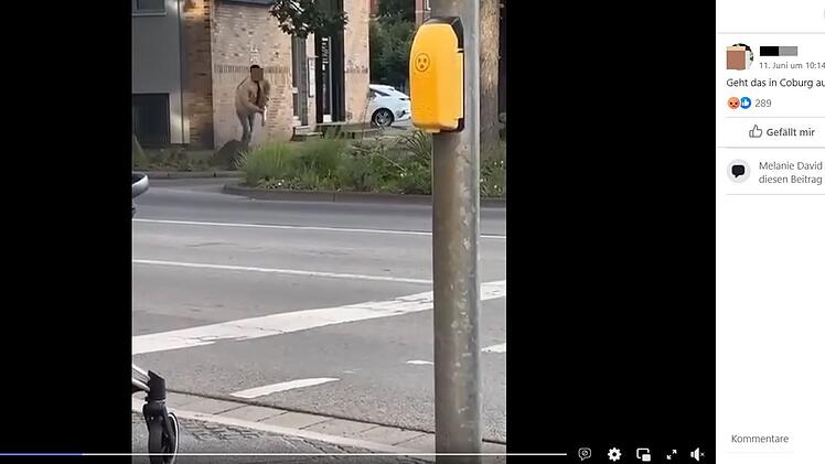 Coburg: Schreiender Mann randaliert in Innenstadt - Zeugenvideo führt zum Fahndungserfolg