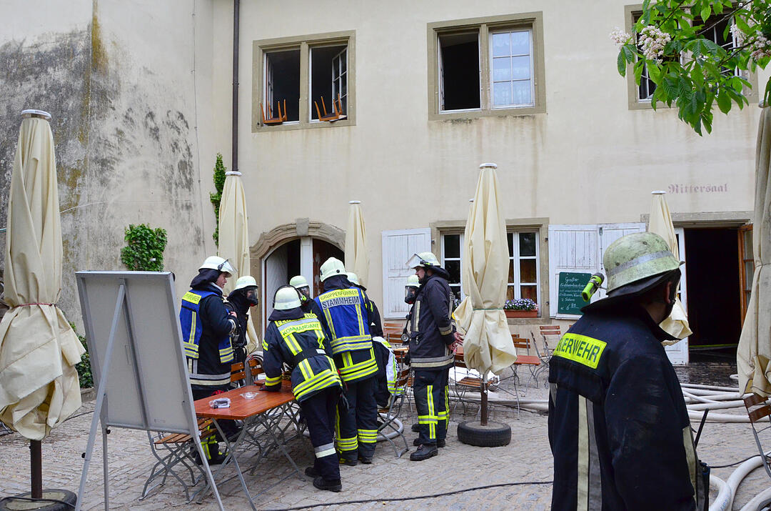 Feuer in der Hallburg