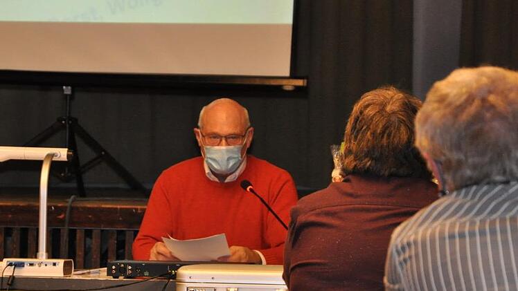 Bürgermeister Wolfgang Borst trug während seines Jahresrückblicks vorschriftsmäßig Maske.