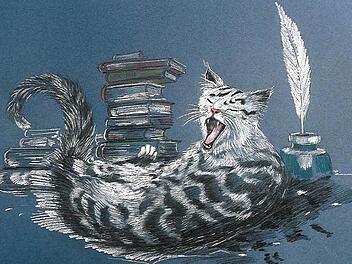 "Beständigkeit der Träume" - aus Michael Knobels Zyklus von Illustrationen zu E.T.A. Hoffmanns "Kater Murr" Repro: FT