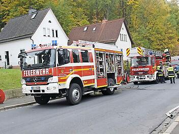 Die vier Feuerwehren aus dem Neustadter Stadtgebiet hatten den Brand in der Sonneberger Straße schnell unter Kontrolle. Foto: Michael Stelzner