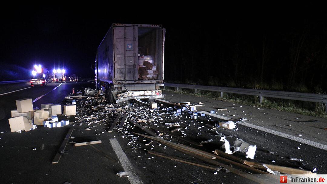 Schwerer Lkw-Unfall auf der A7 bei Hammelburg