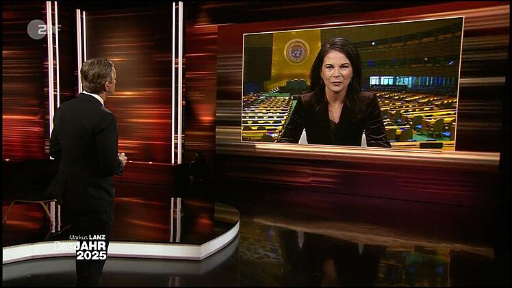 Annalena Baerbock war in "Markus Lanz - Das Jahr 2025" aus New York zugeschaltet.
