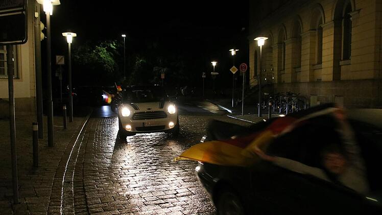 Impressionen vom Autokorso in der Coburger InnenstadtFoto: Jochen Berger