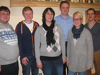 Die aktuelle Führungsriege der Musikkapelle Schönderling: (von links) Christian Gerlach, Simon Wießner, Alexandra Neuland, Pascal Reh, Antje Schwanke und Bastian Markert. Foto: Beatrix Lieb