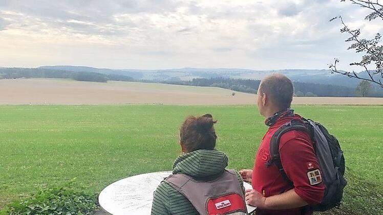 Blick &uuml;ber Schlegel hinweg Richtung Fichtelgebirge