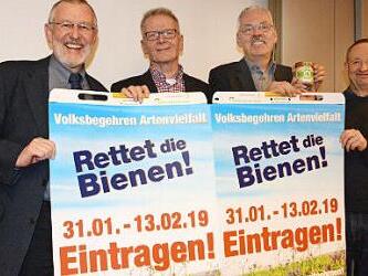 Machen sich stark für das Volksbegehren: Waldemar Bug, Franz Zang, Dr. Andreas von Lindeiner und Norbert Schmäling.  Foto: Elisabeth Assmann