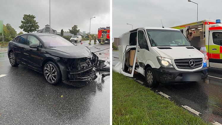 Hof: Heftiger Unfall auf Kreuzung - Mann (36) in Klinik