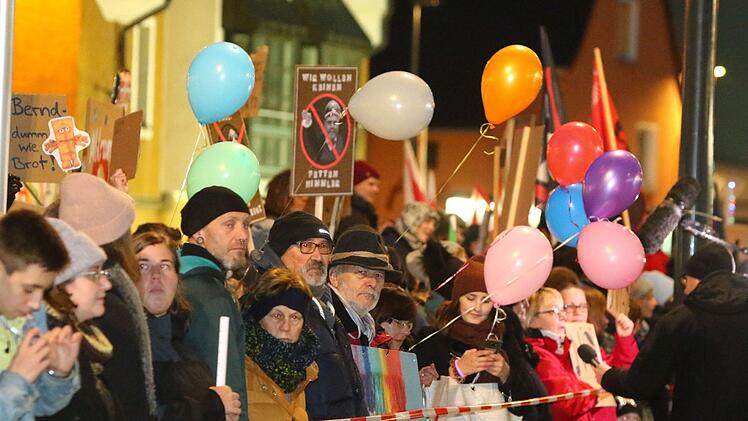 Impressionen vom Höcke-Auftritt und der ProtestveranstaltungFoto: Monika Limmer