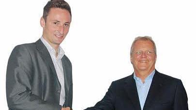 FC-Vorsitzender Walter Luft (rechts) mit seinem Sportlichen Leiter Sascha Heuschkel.