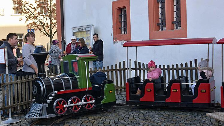 Die Kinder freuten sich über eine Fahrt mit dem Franken-Bähnle.